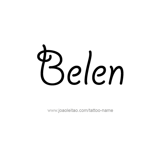 Tattoo Design Name Belen 