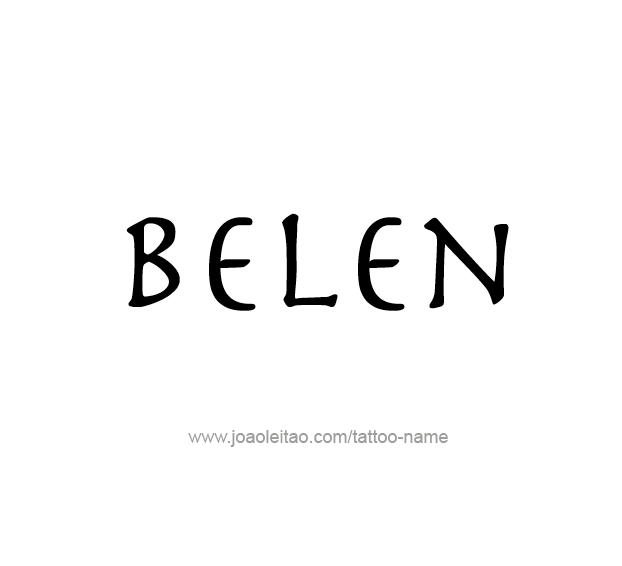 Tattoo Design Name Belen 