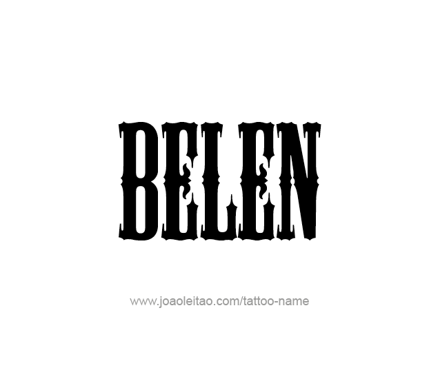 Tattoo Design Name Belen 