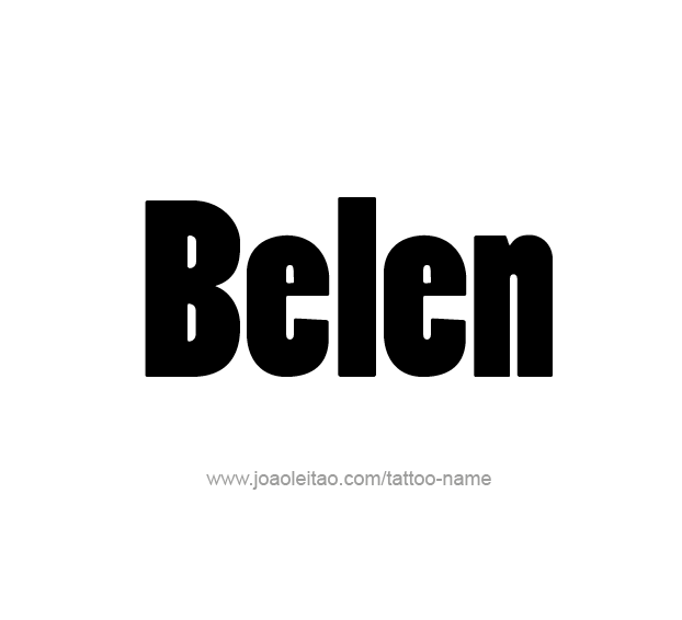 Tattoo Design Name Belen 