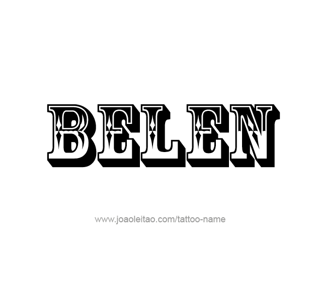 Tattoo Design Name Belen 