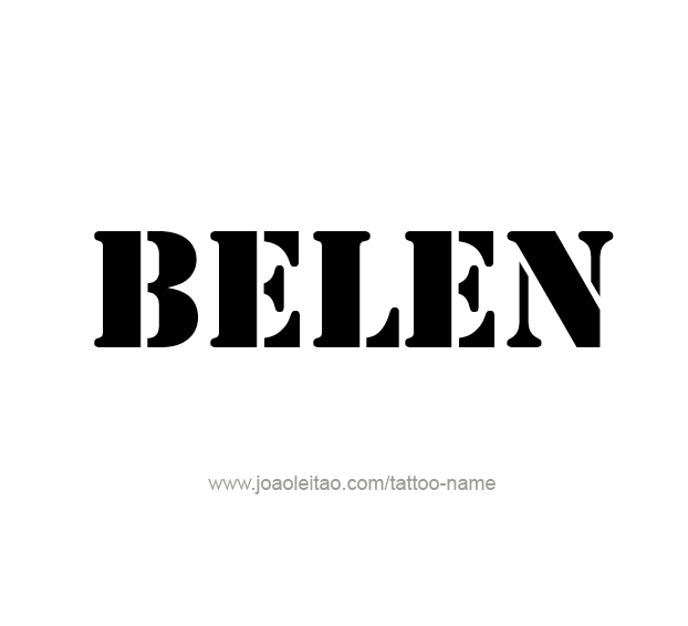 Tattoo Design Name Belen 