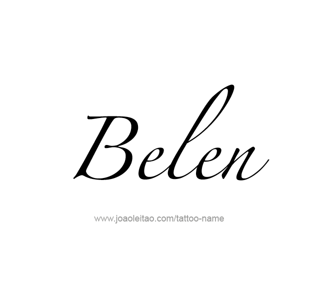 Tattoo Design Name Belen 