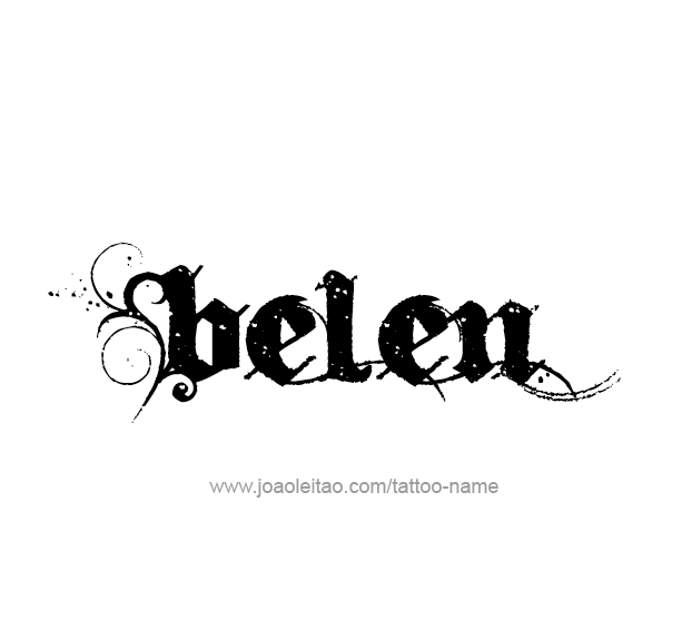 Tattoo Design Name Belen 