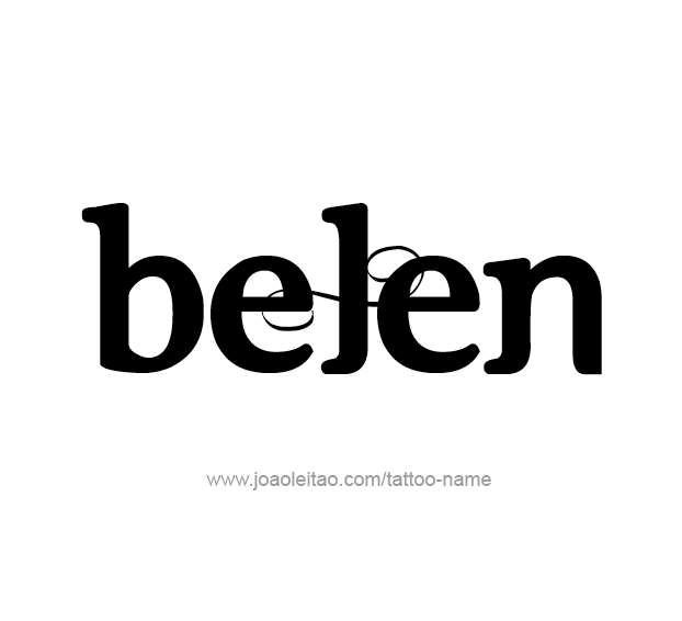 Tattoo Design Name Belen 