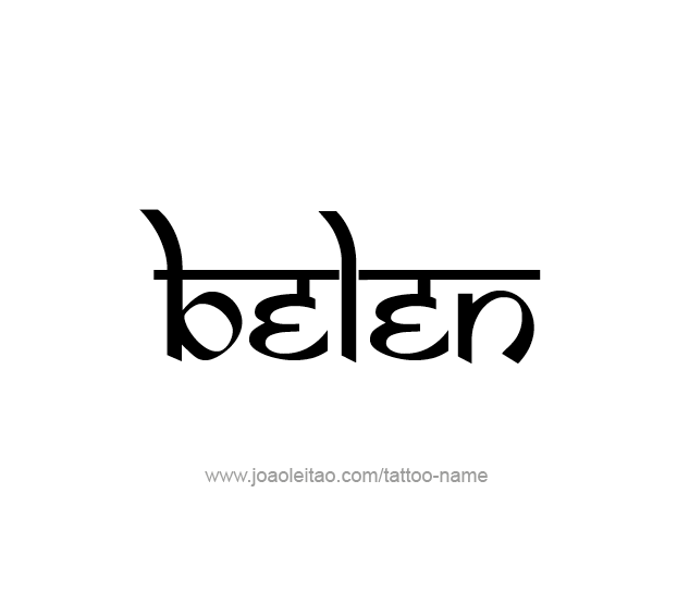 Tattoo Design Name Belen 