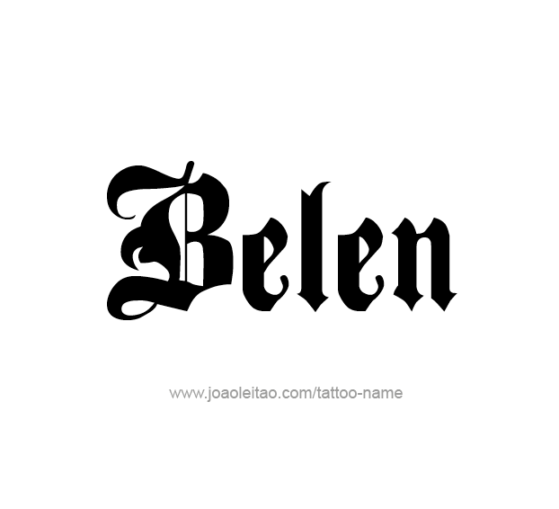 Tattoo Design Name Belen 