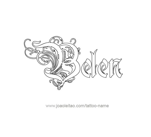 Tattoo Design Name Belen 