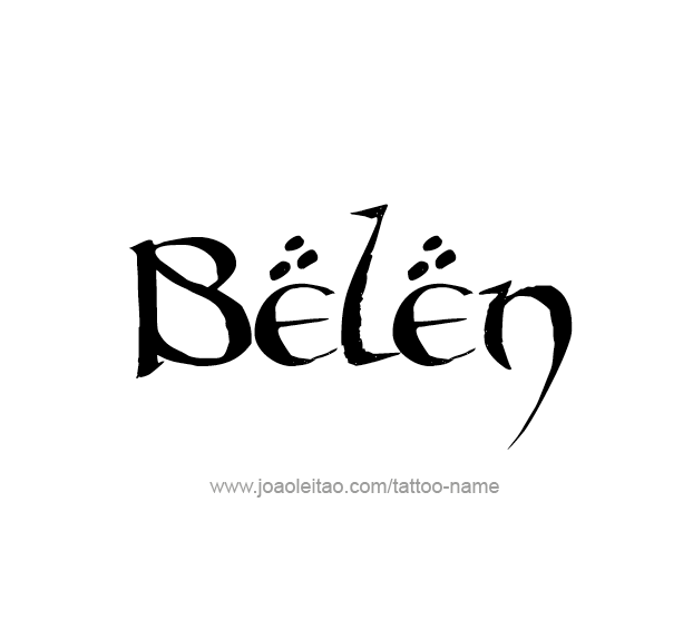 Tattoo Design Name Belen 