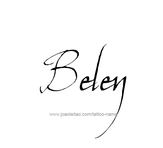 Tattoo Design Name Belen 