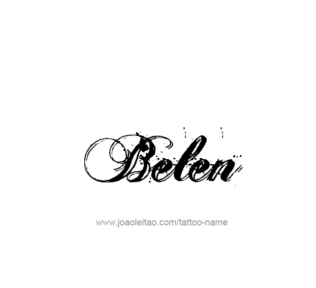 Tattoo Design Name Belen 