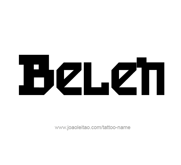 Tattoo Design Name Belen 