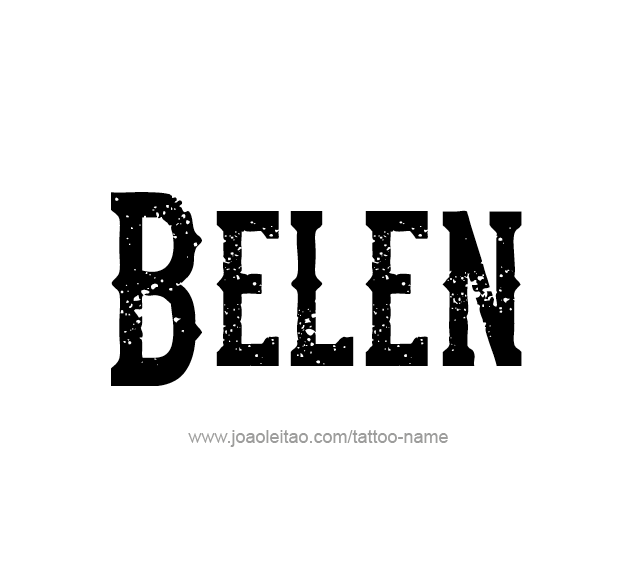 Tattoo Design Name Belen 