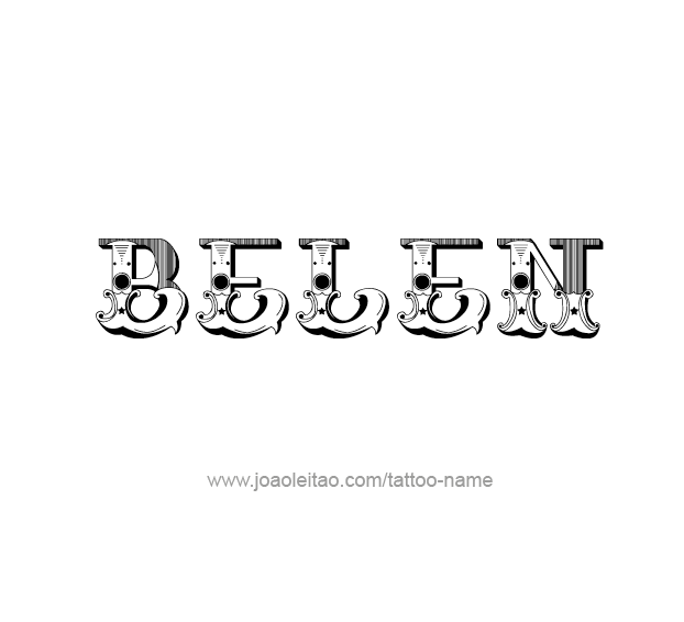 Tattoo Design Name Belen 