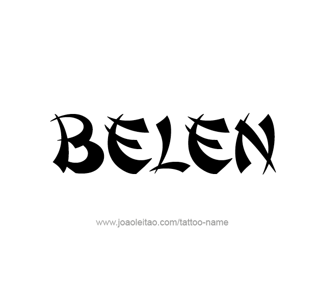 Tattoo Design Name Belen 