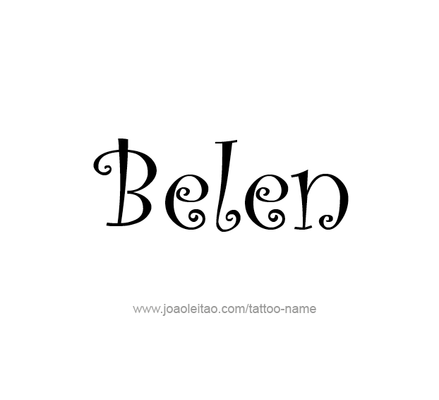 Tattoo Design Name Belen 