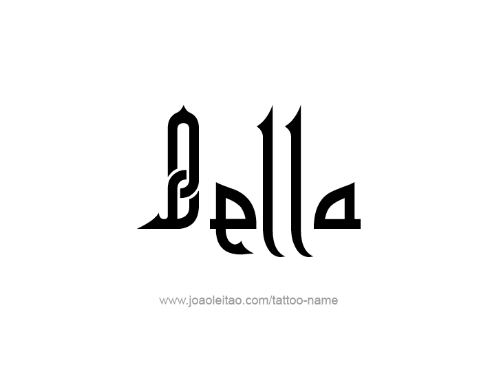 Tattoo Design Name Bella 