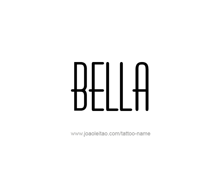 Tattoo Design Name Bella 