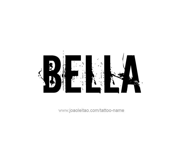 Tattoo Design Name Bella 