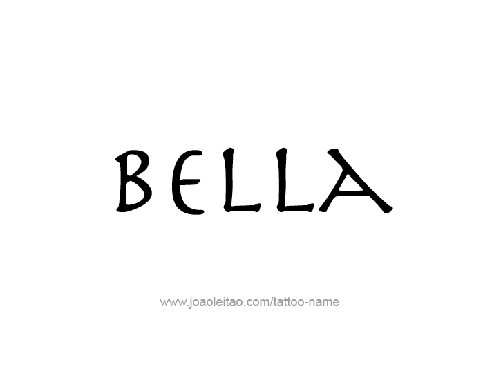 Tattoo Design Name Bella 