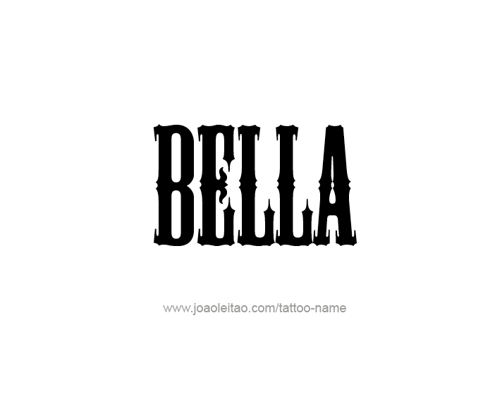 Tattoo Design Name Bella 