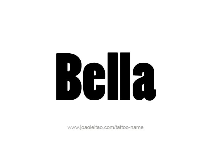 Tattoo Design Name Bella 