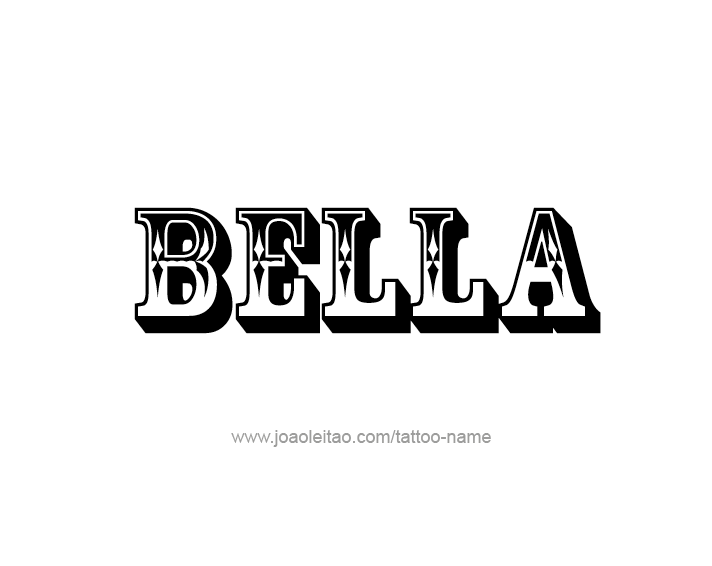 Tattoo Design Name Bella 