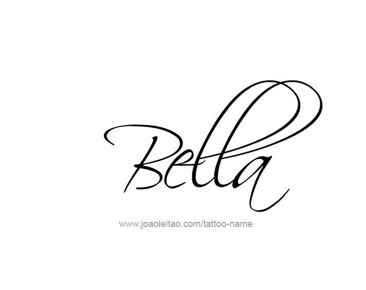 Bella tattoo on the left ankle