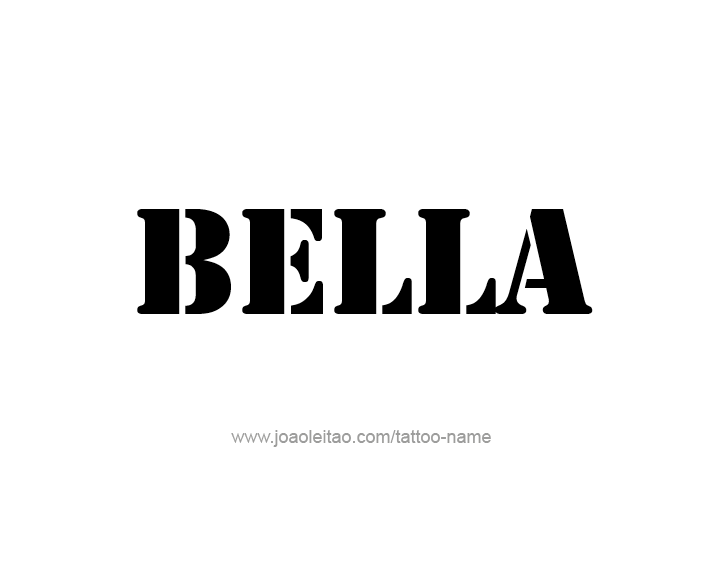 Tattoo Design Name Bella 