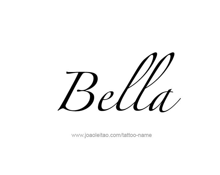 Tattoo Design Name Bella 