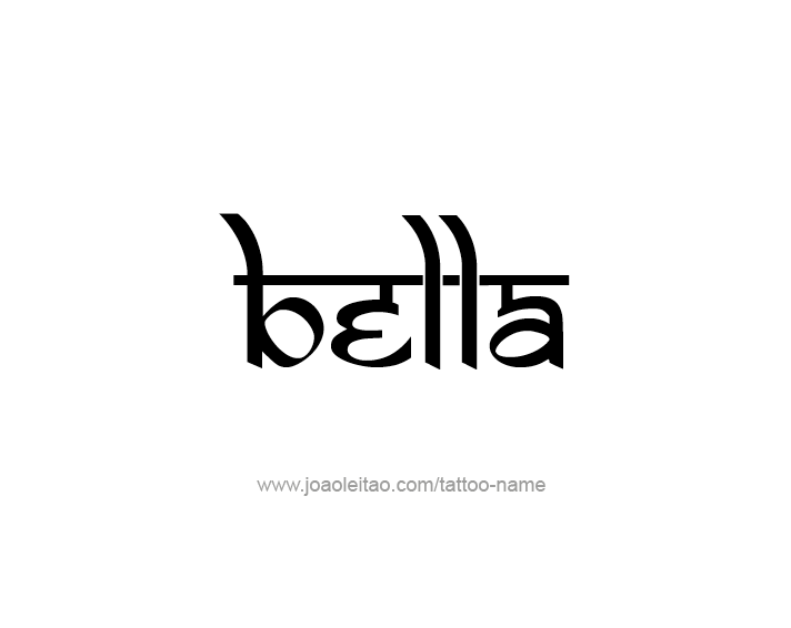 Tattoo Design Name Bella 