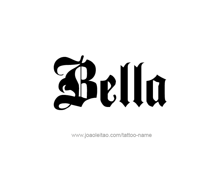 Tattoo Design Name Bella 