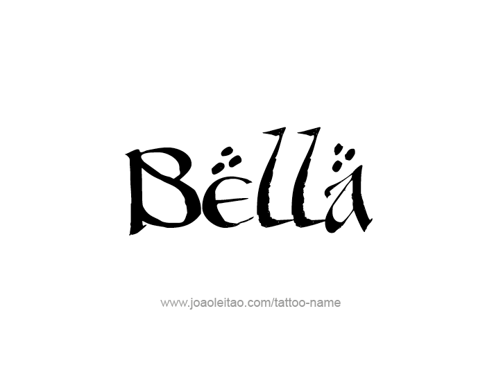 Tattoo Design Name Bella 