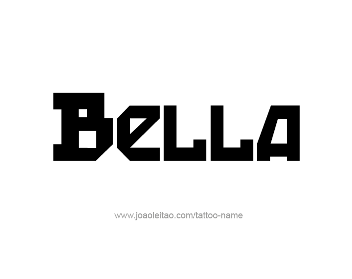 Tattoo Design Name Bella 