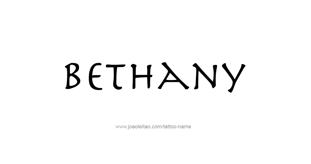 Tattoo Design Name Bethany 