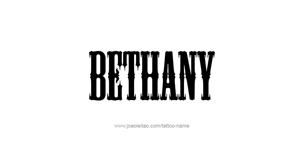 Tattoo Design Name Bethany 