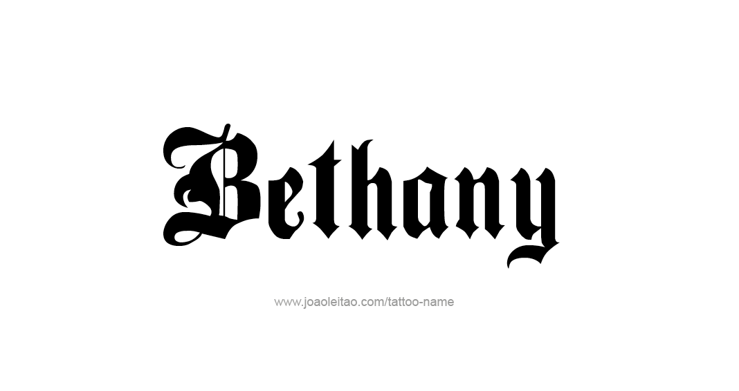 Tattoo Design Name Bethany 