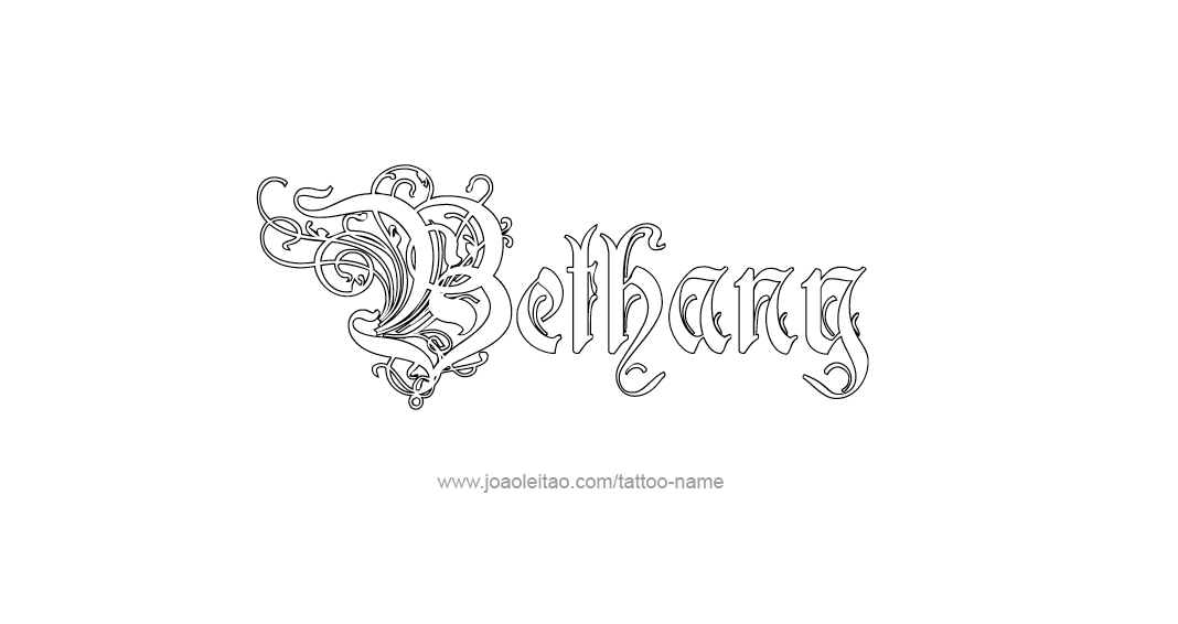 Tattoo Design Name Bethany 