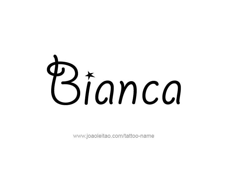 Tattoo Design Name Bianca 