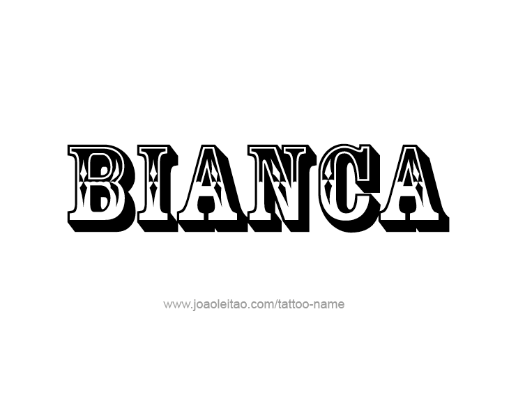 Tattoo Design Name Bianca 