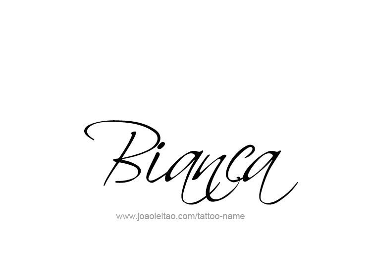 Tattoo Design Name Bianca 