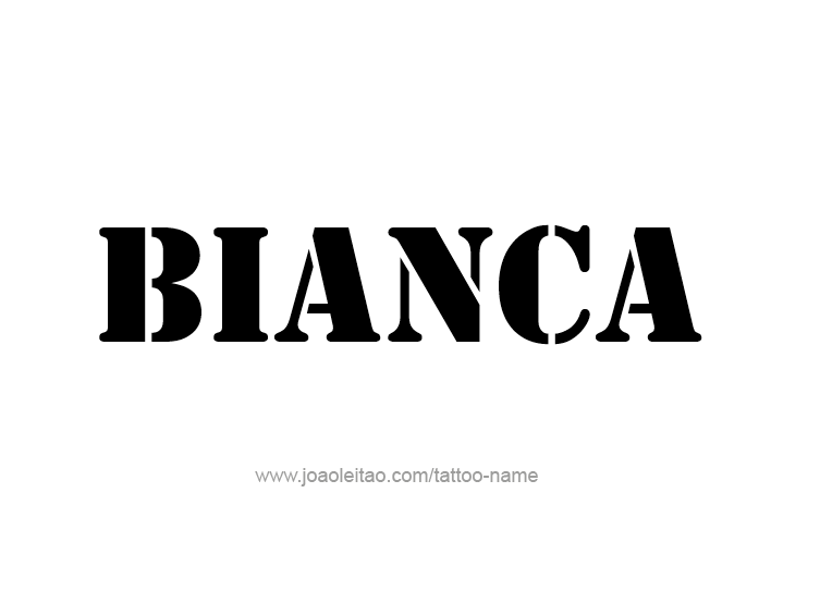 Tattoo Design Name Bianca 