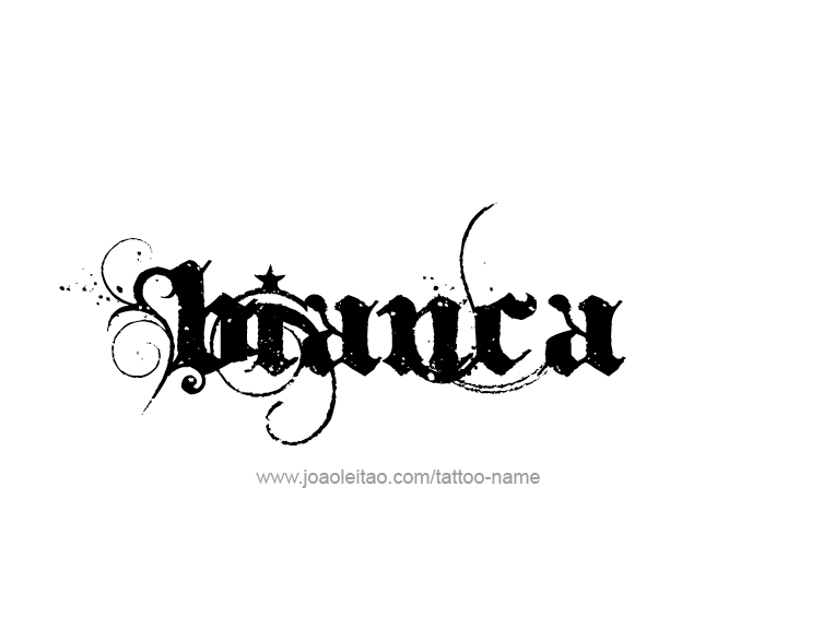 Tattoo Design Name Bianca 