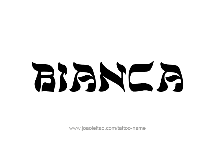 Tattoo Design Name Bianca 