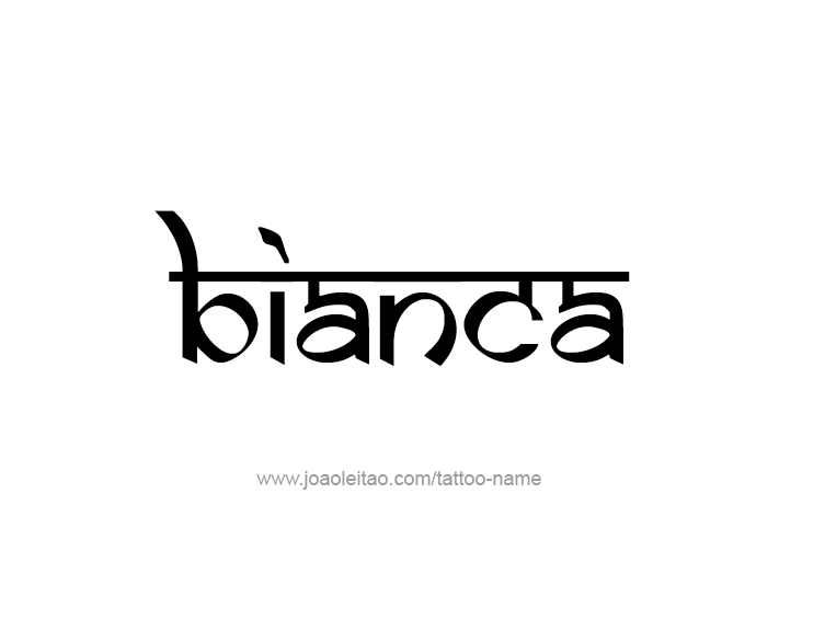 Tattoo Design Name Bianca 