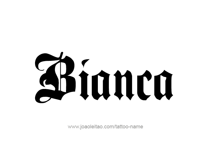 Tattoo Design Name Bianca 