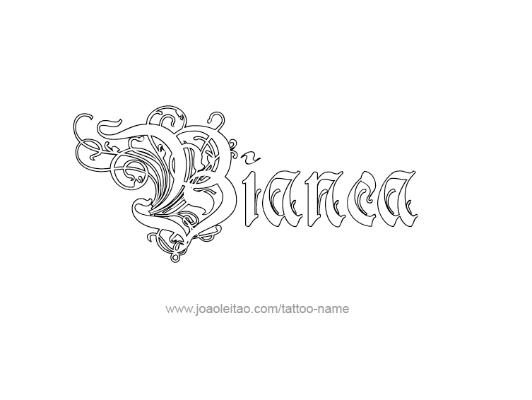 Tattoo Design Name Bianca 