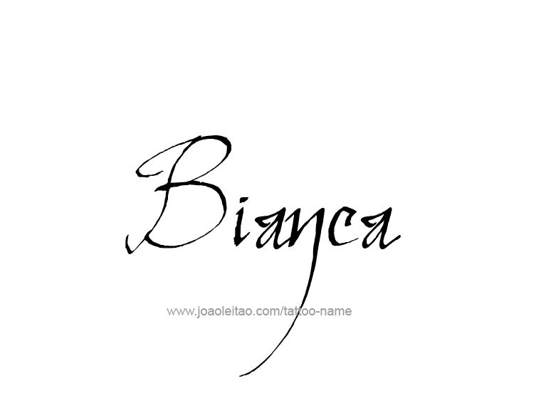 Tattoo Design Name Bianca 