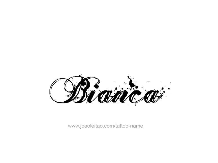 Tattoo Design Name Bianca 