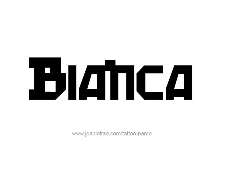 Tattoo Design Name Bianca 